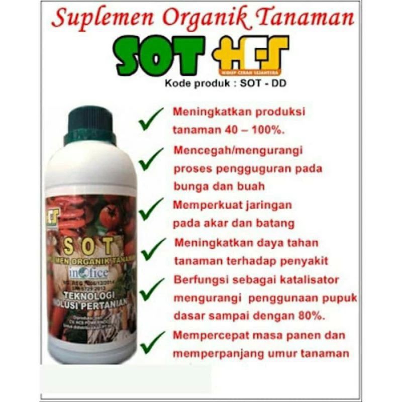 SOT HCS pupuk organik cair(500ml,)