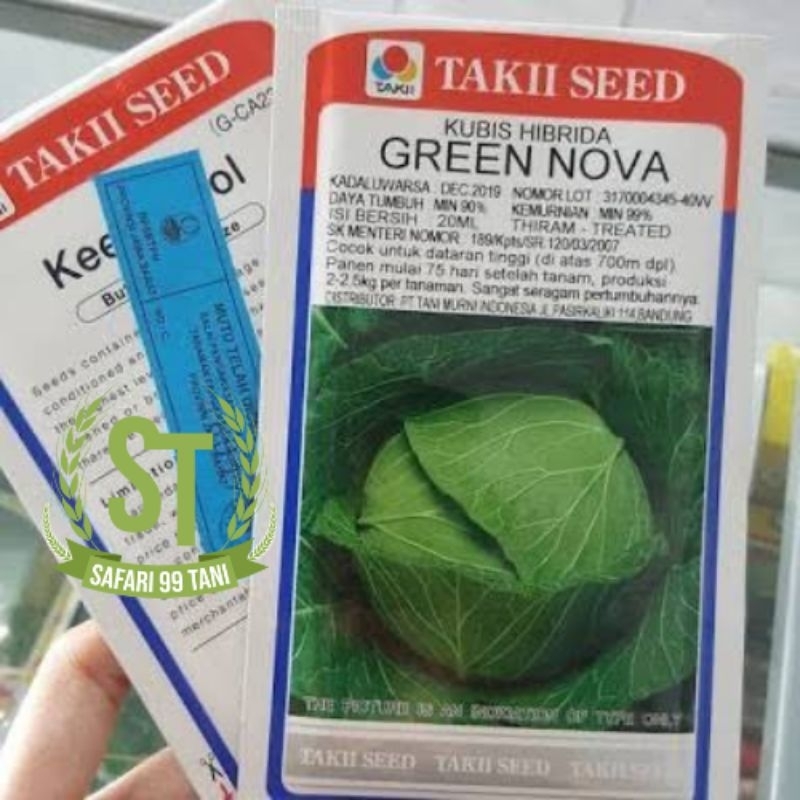 benih kubis hibrida GREEN NOVA gren nova f1