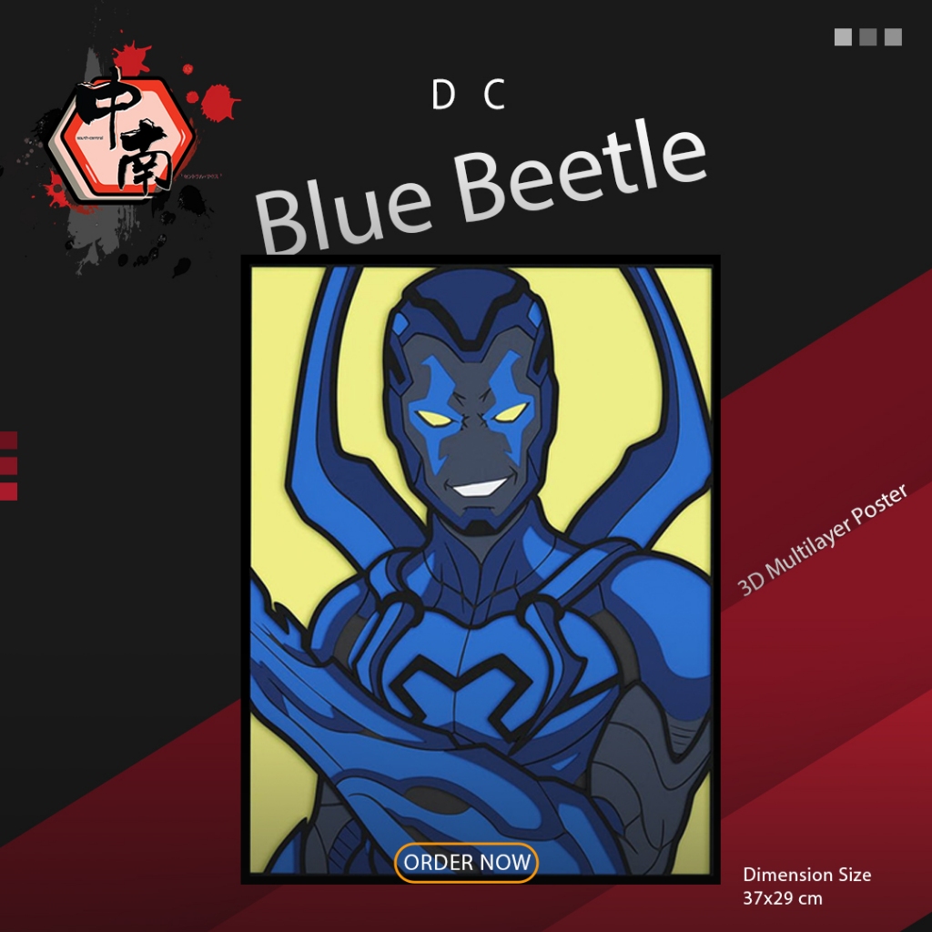 Poster 3D Multilayer DC Blue Beetle