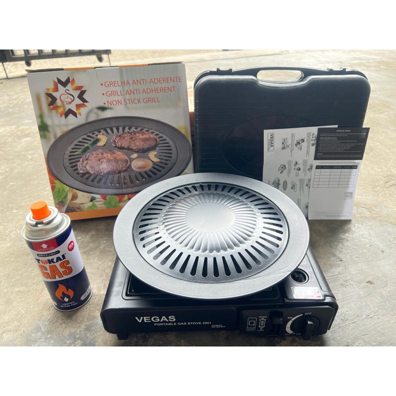PAKETAN GRILL 3 IN 1 KOMPOR PORTABLE GAS DAN GRILL LEBIH HEMAT