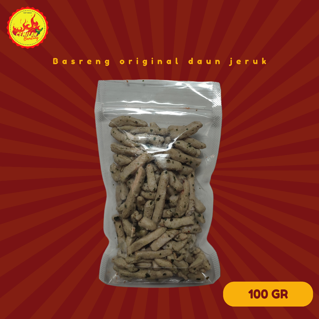 

Cemilan Bandung - Basreng Murah Original Daun Jeruk 100 gram