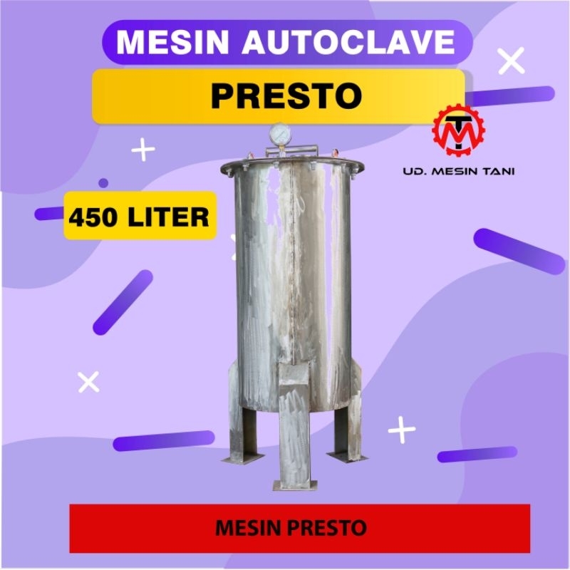 Mesin presto autoclave kapasitas 300 botol
