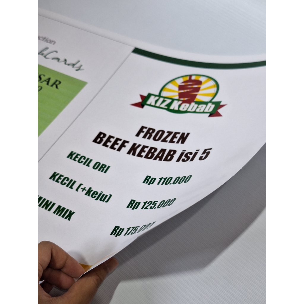 

Percetakan A3+ Bahan Art carton/ kartu TIK 260 gsm 1 sisi