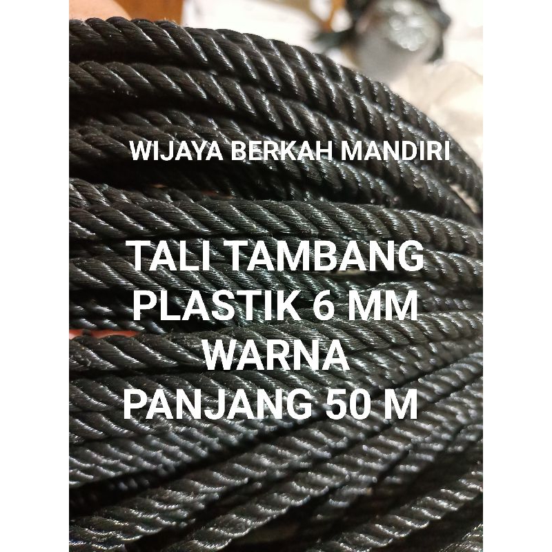 

Tali tambang plastik 6 mm warna hitam