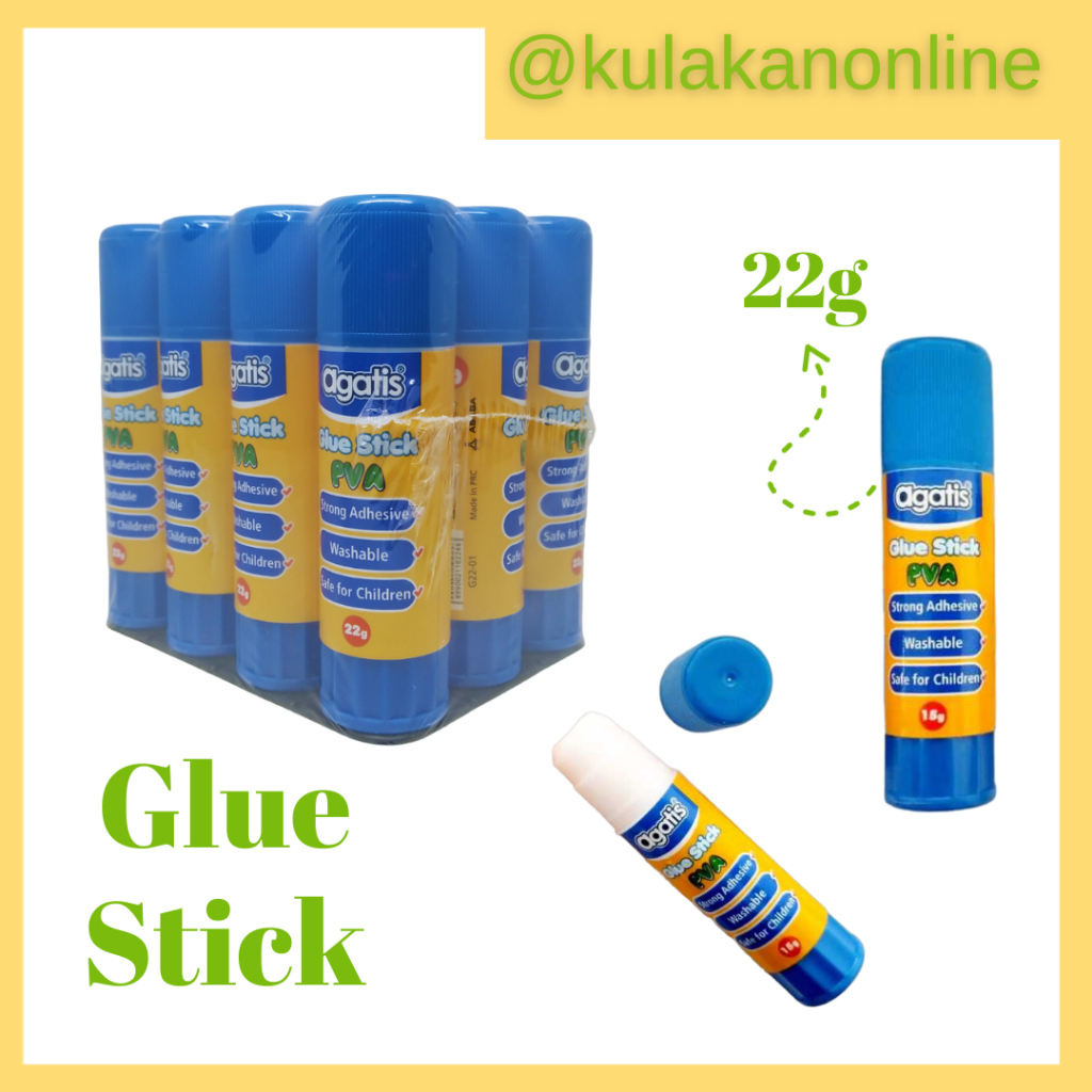 

Glue Stick Agatis Eco Set 22 gr / Glue Stick PVA 22 gr (1 pak isi 12 pcs)