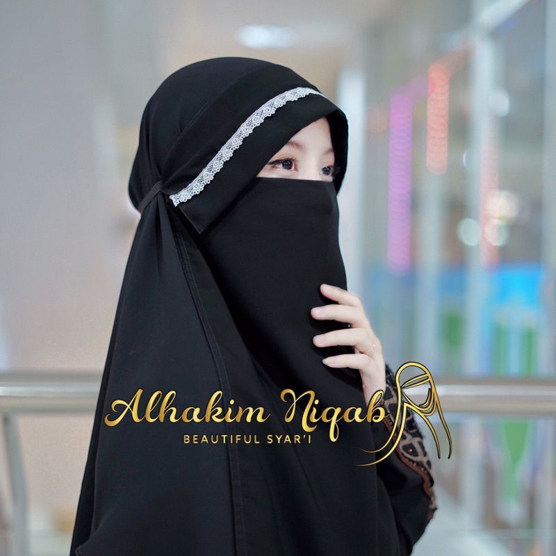 Cadar niqab Milaya Poni Renda Kode 003/Niqab Poni renda putih Cadar Ceruty babydoll nyaman 30 piliha