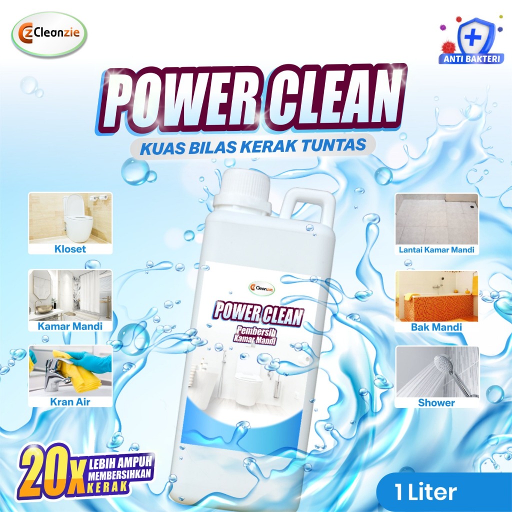 Cleanzie Official | Pembersih Kerak Kamar Mandi | Pembersih Toilet | Cleanzie Power Clean | Kemasan 