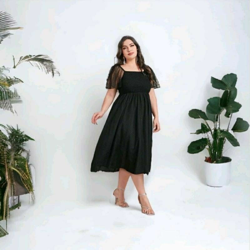 Laluna Dres Jumbo Dress Jumbo Wanita | Dress Big Size | Dress Korea Korea Style | Long Dress