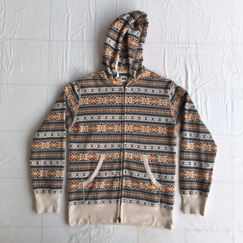 Hoodie zipper uniqlo navajo