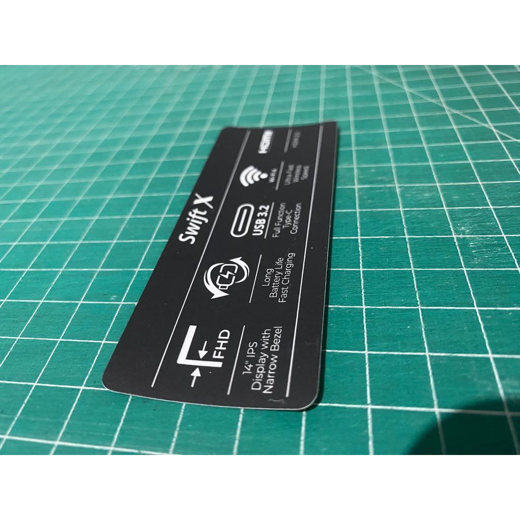 Stiker Spesifikasi Laptop Acer Swift X