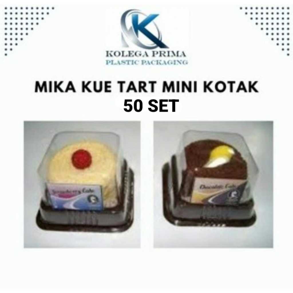 MIKA KUE TART MINI KOTAK BESAR/ MIKA TART MURAH/ MIKA PUDING KOTAK ISI 50 PCS