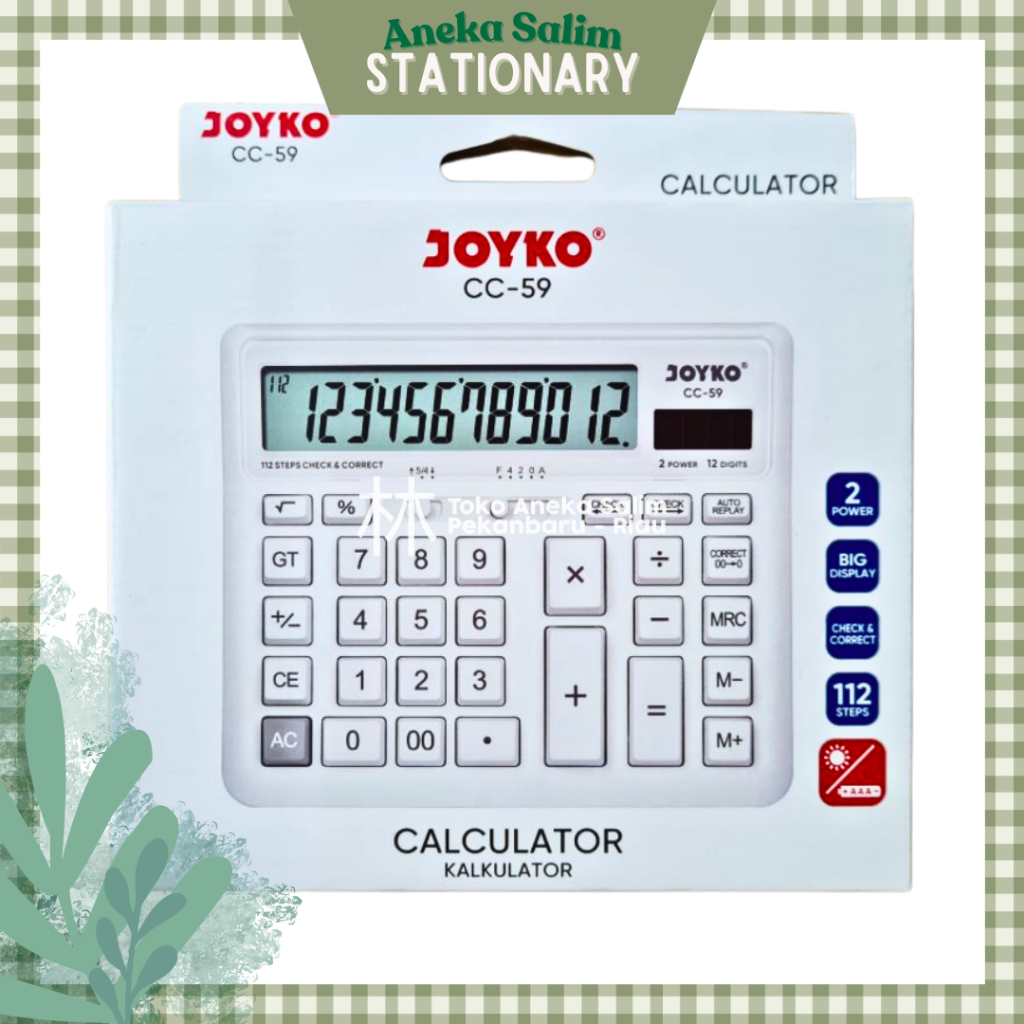 

Anekasalim - Kalkulator / Calcuator Joyko CC-59 12 Digits