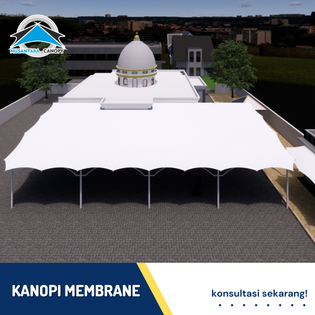 Kanopi Membrane bergaransi - canopy atap membrane -  tenda membran masjid jakarta