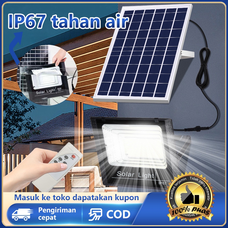 【COD】lampu tenaga surya lampu solar panel lampu sorot solar cell lampu outdoor lampu sorot solar cel