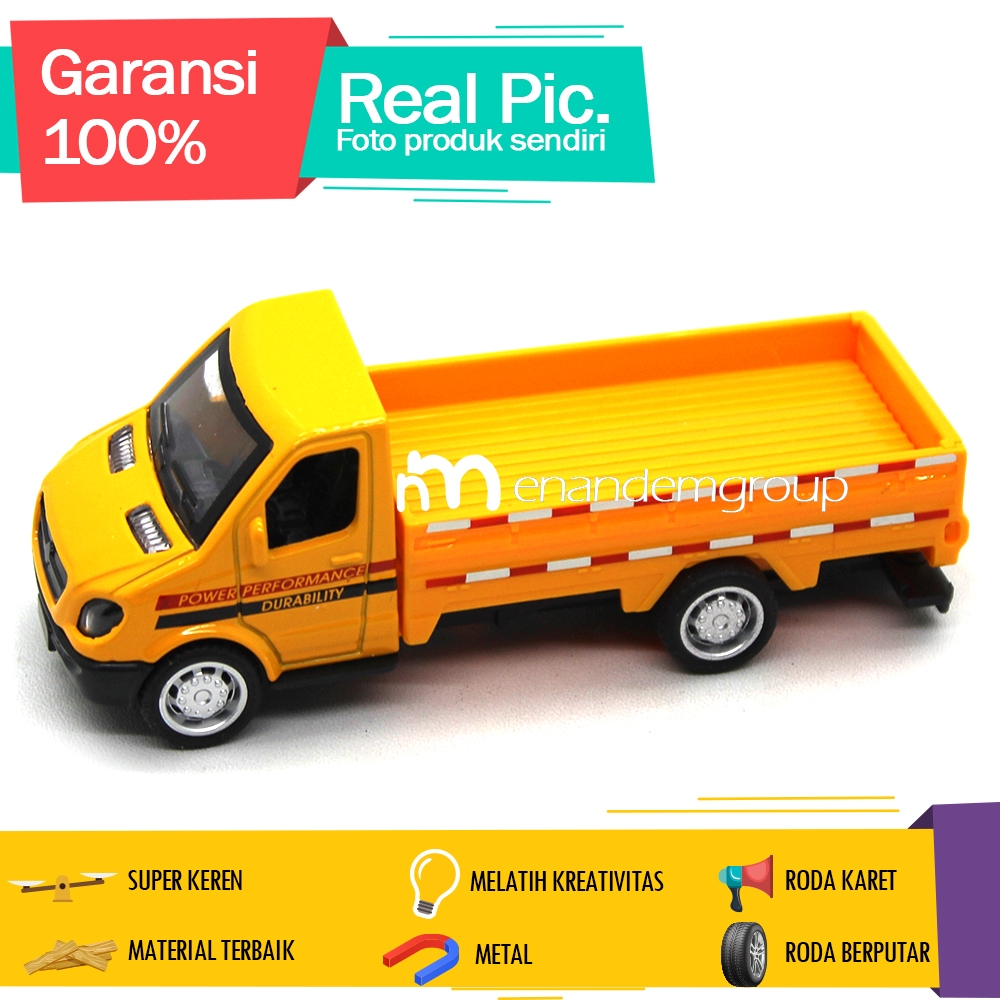 Diecast Mainan Mobil Miniatur Truk Bak Terbuka Carry Pick Up Modern