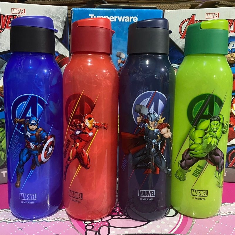 Botol 750ml Tupperware import karakter Warna Hijau Hulk