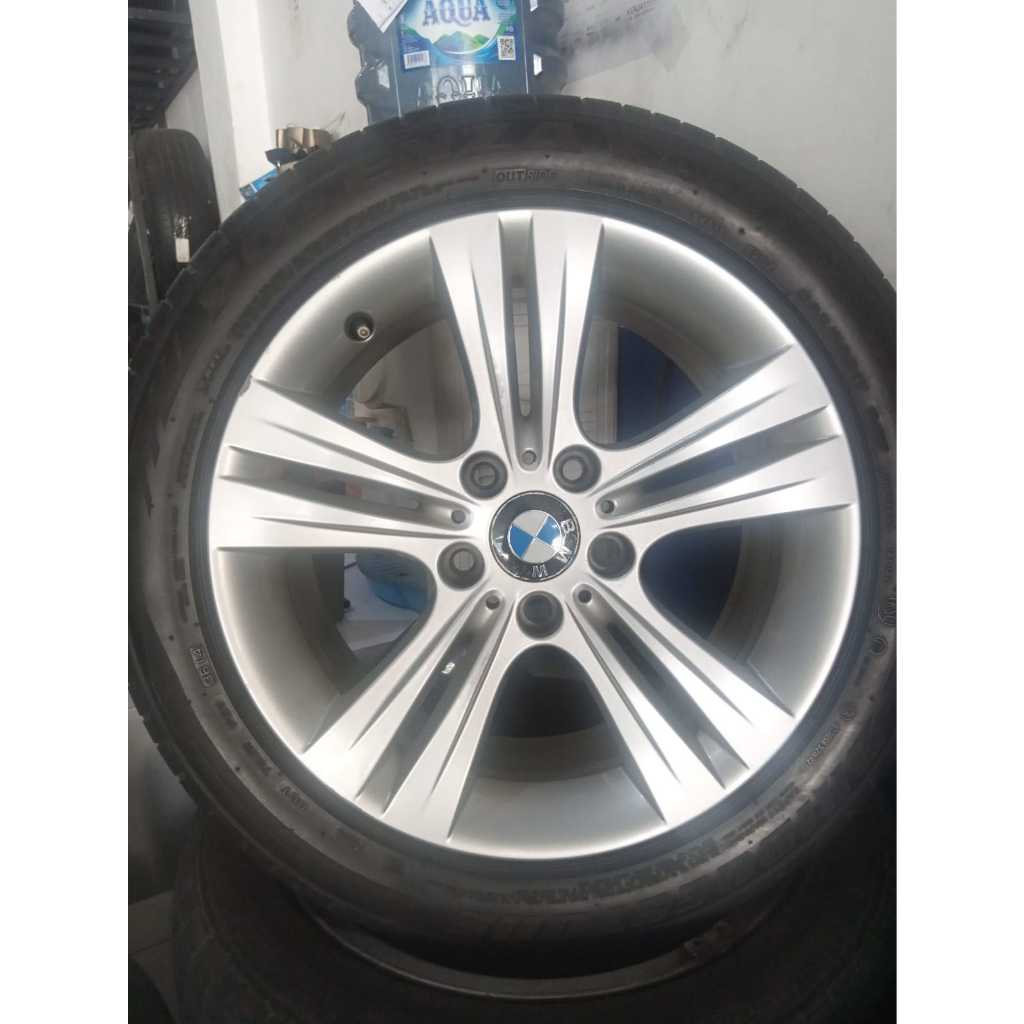 VELG OEM BMW ORIGINAL RING 17X7,5 PCD 5X120 SILVER 4PCS VELG AJA TANPA BAN BUAT BMW SERIES