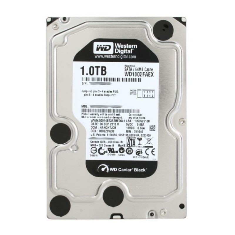 HARDISK WD BLACK 1TB (WD1002FAEX 1TB)