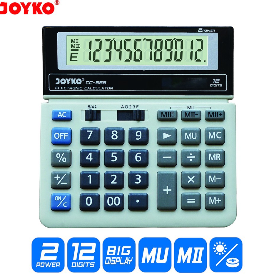 

JOYKO CALCULATOR 12 DIGITS KALKULATOR JOYKO CC868 12 ANGKA MURAH BERKUALITAS dwq