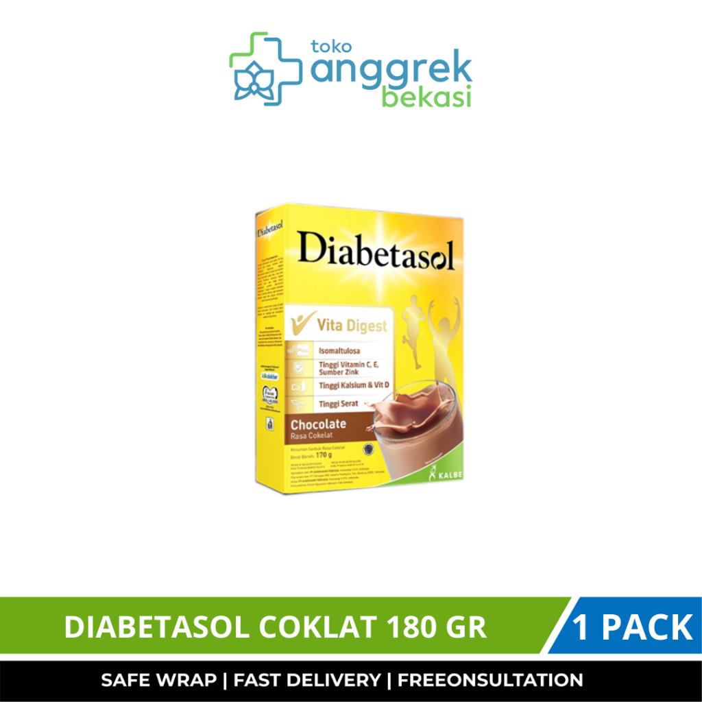

DIABETASOL VITA DIGEST COKLAT 180 GR/SUSU UNTUK PENDERITA DIABETES