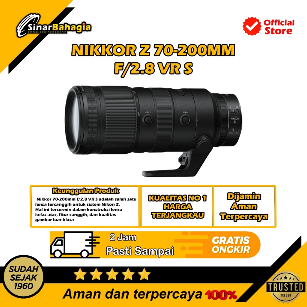 NIKON NIKKOR Z 70-200 F2.8 VR S/ NIKKOR 70-200MM/ NIKKOR LENSA