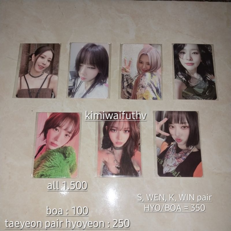 READY STOCK GOT THE BEAT POB SMTOWN ALBUM GOT THE BEAT GTB PC POB BENEFIT PHOTOCARD BOA TAEYEON HYOY
