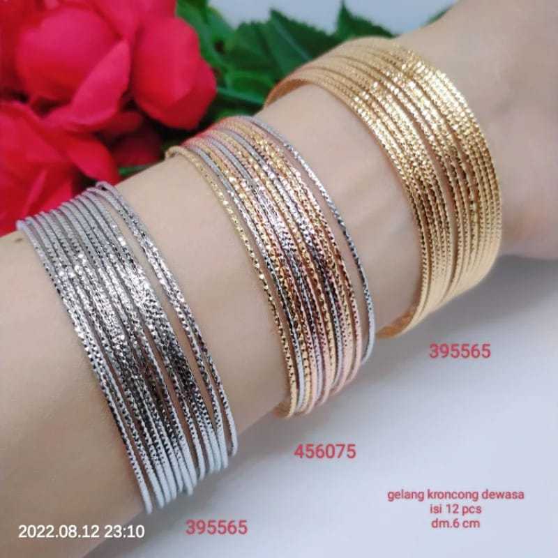 Gelang Kroncong Titanium Xuping Perhiasan Aksesoris Lapis Emas