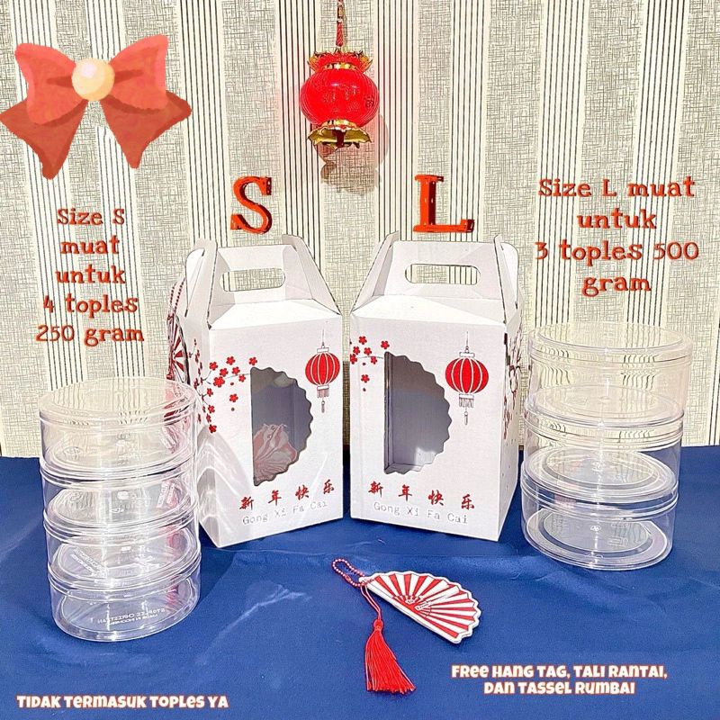 

Box Imlek / Dus Imlek / Packaging Kue Kering Imlek / Hampers CNY