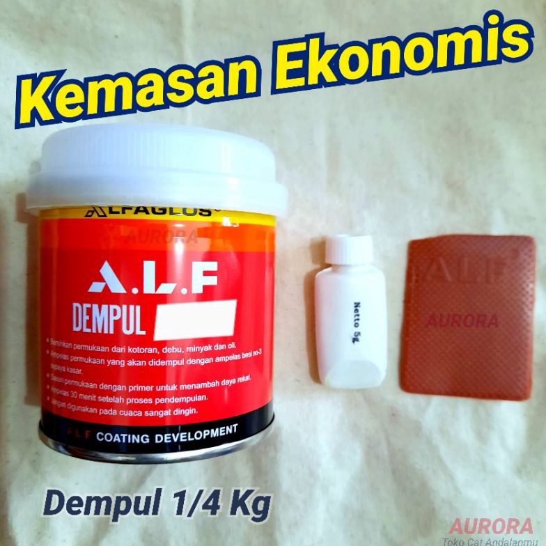 Serba Murah Dempul Alfaglos Alfa Seperempat Kilo Untuk Body Mobil dan Motor dan Mebel Furnitur WPL