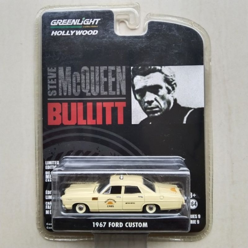 Greenlight 1968 Ford Custom Taxi Cab Bullitt Steve McQueen