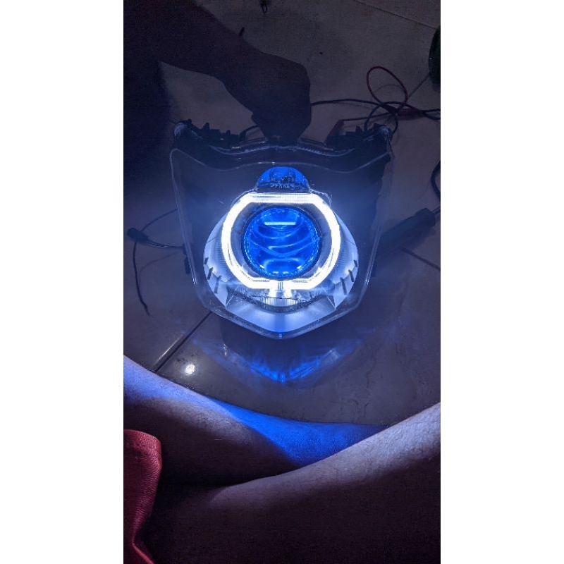 Lampu Depan Biled Beat Karbu BILED AES TURBO SE Exp V2 2,5 inch Reflektor Honda Beat