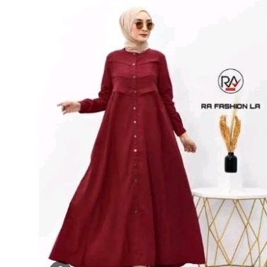 gamis merah maroon