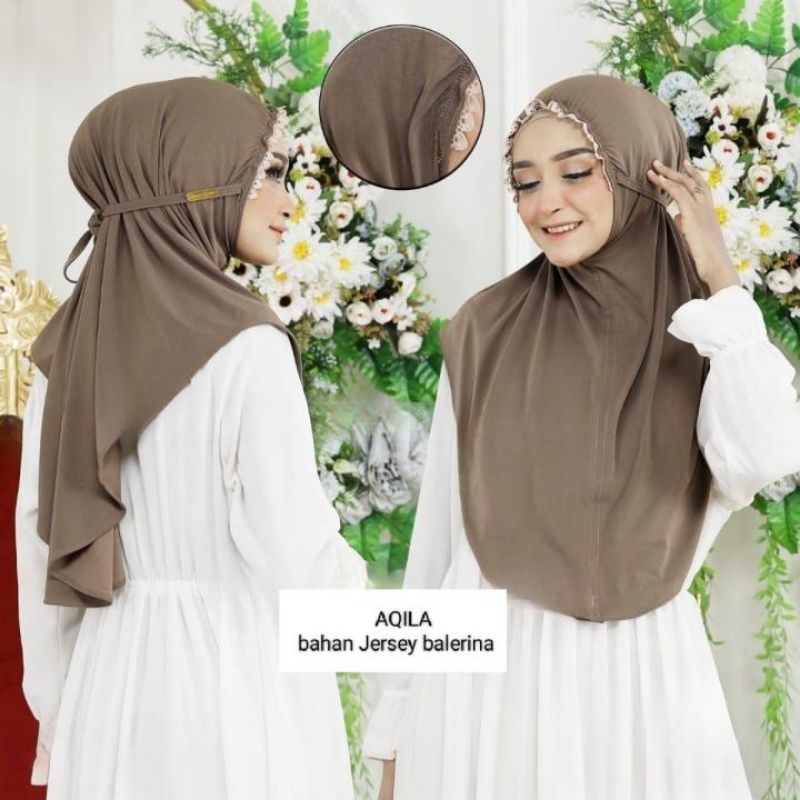 jilbab aqilla kerut list renda import terbaru /hijab /jilbab terbaru kerut renda