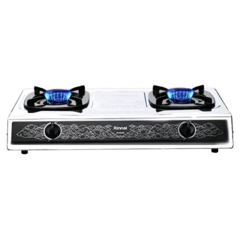 Kompor Gas Rinnai 2 Tungku RI-522SS Batik Stainless