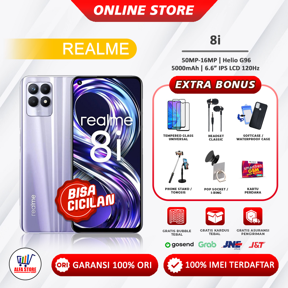 [Flashsale]REALME 8i Ram 6GB/128GB realme 9i ram 6/128GB Garansi resmi -6/128