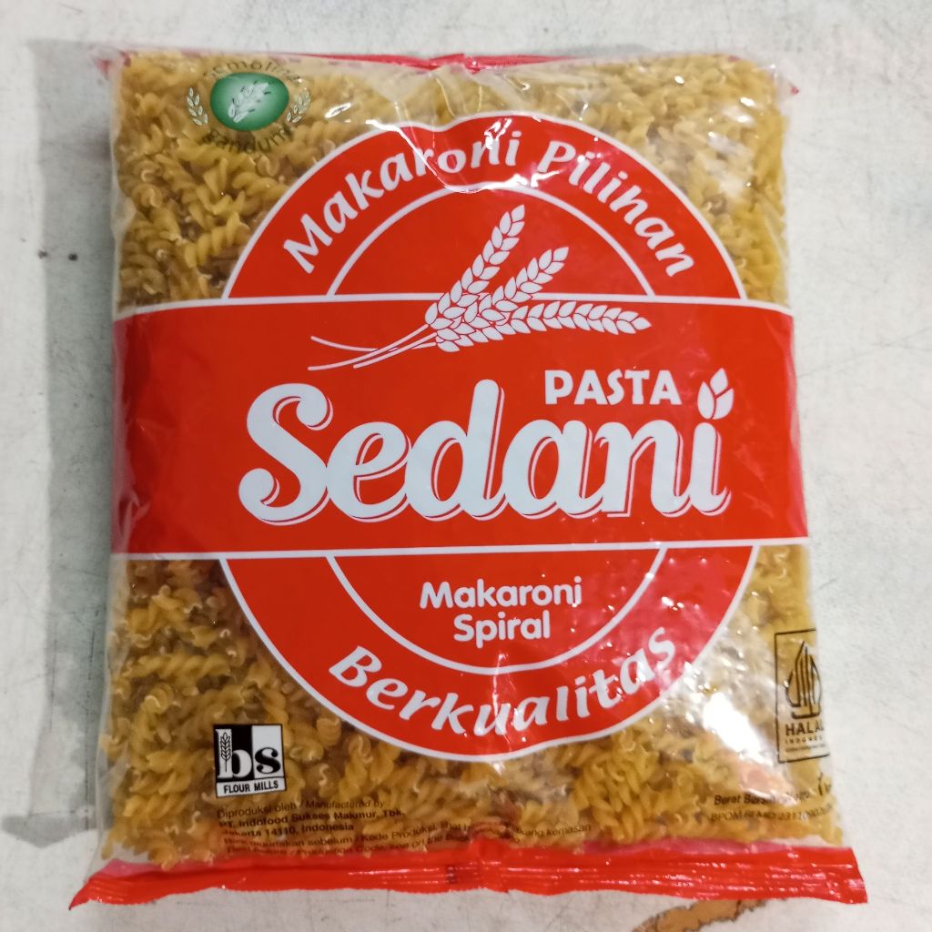 

Sedani Makaroni Spiral Ulir 1 kg