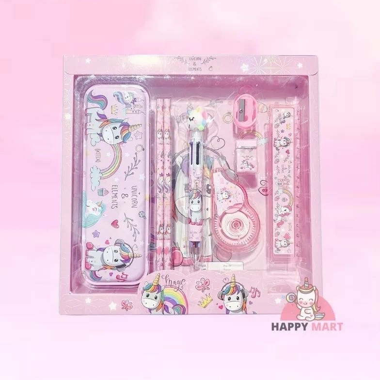 

Terbatas 821 Set alat tulis souvenir ultah isi 8 pcs ada typex pen cetek WCE