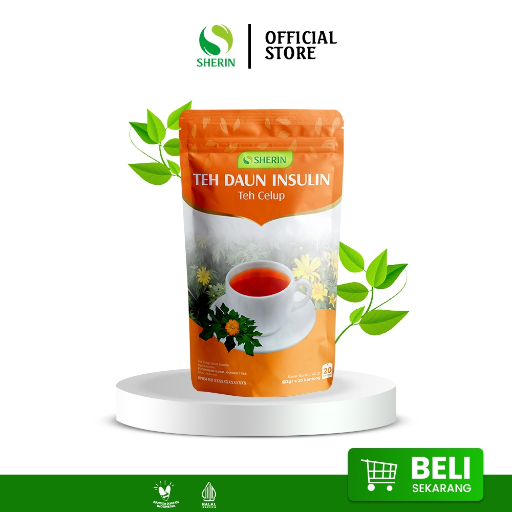 

Teh Celup Daun Insulin Herbal Alami 1 pouch 20 kantong