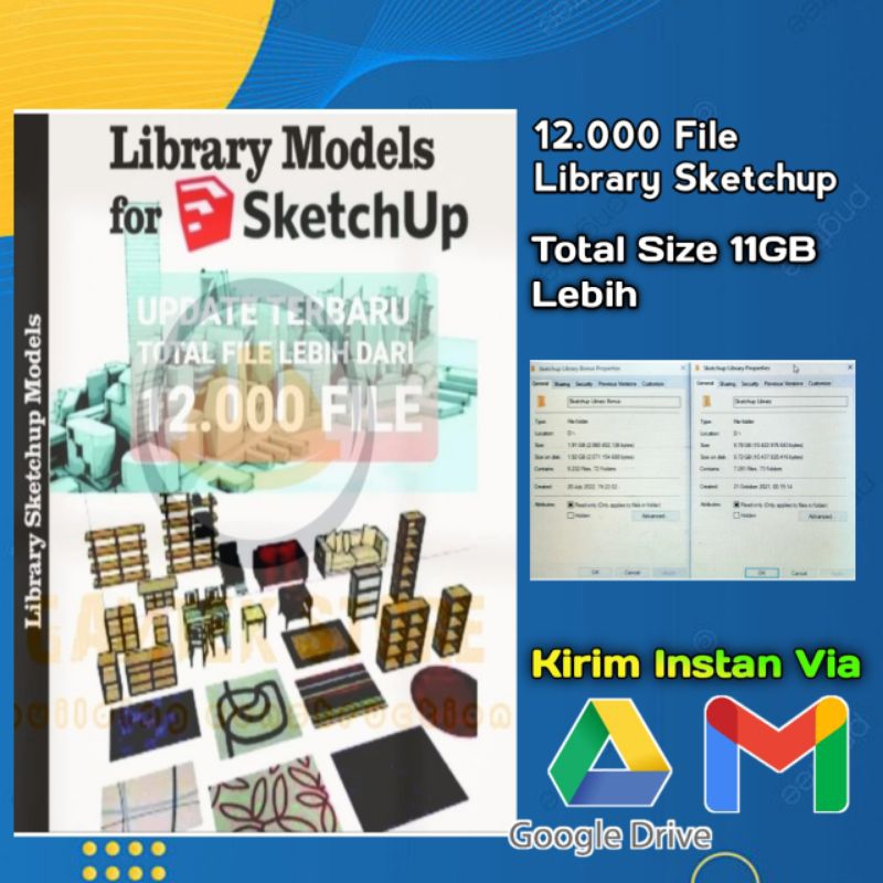 12.000 FILE LIBRARY MODEL SKETCHUP