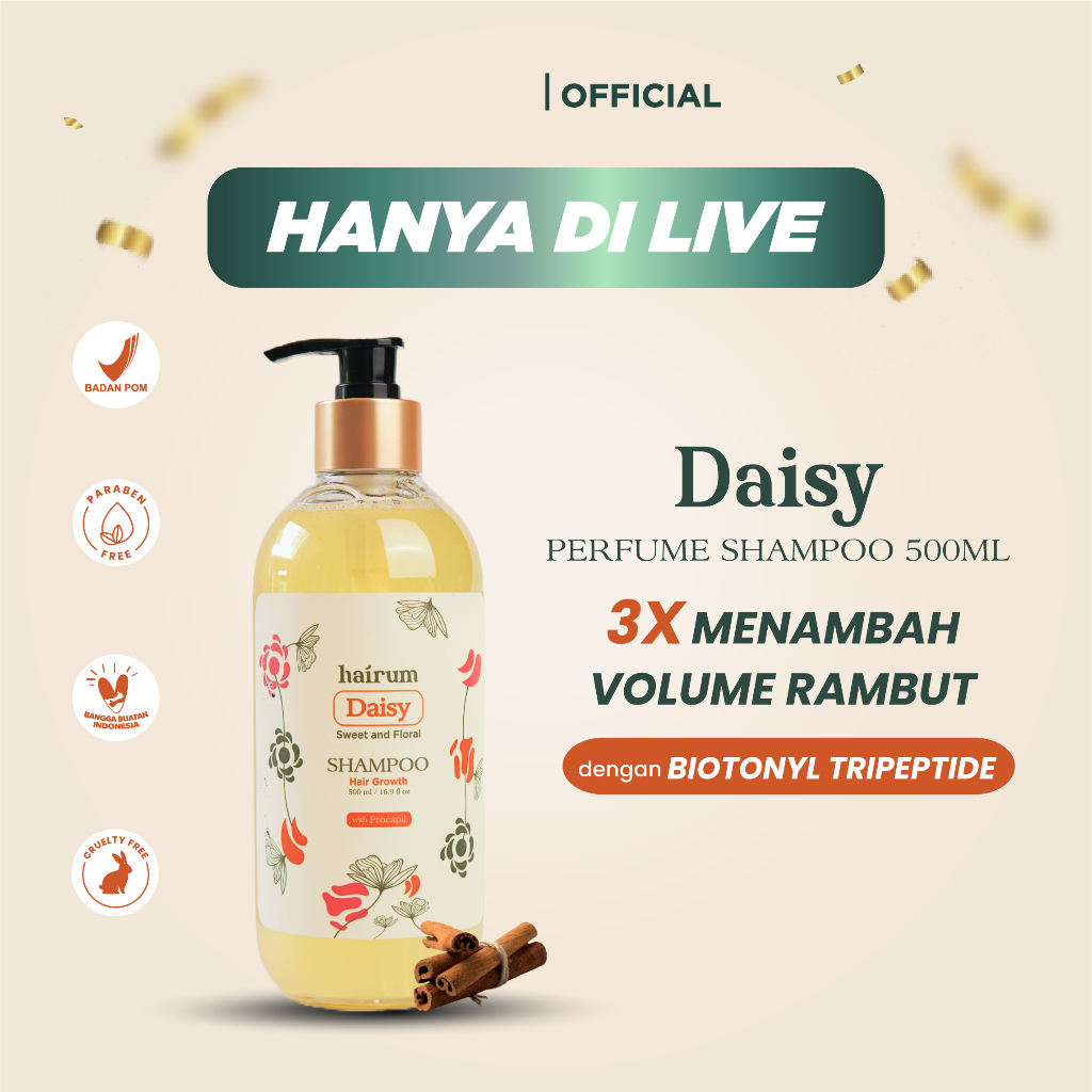 	 [LIVE] 𝐇𝐀𝐈𝐑𝐔𝐌 Daisy 500ML Shampoo Parfum / Perfume Ekstrak Procapil	