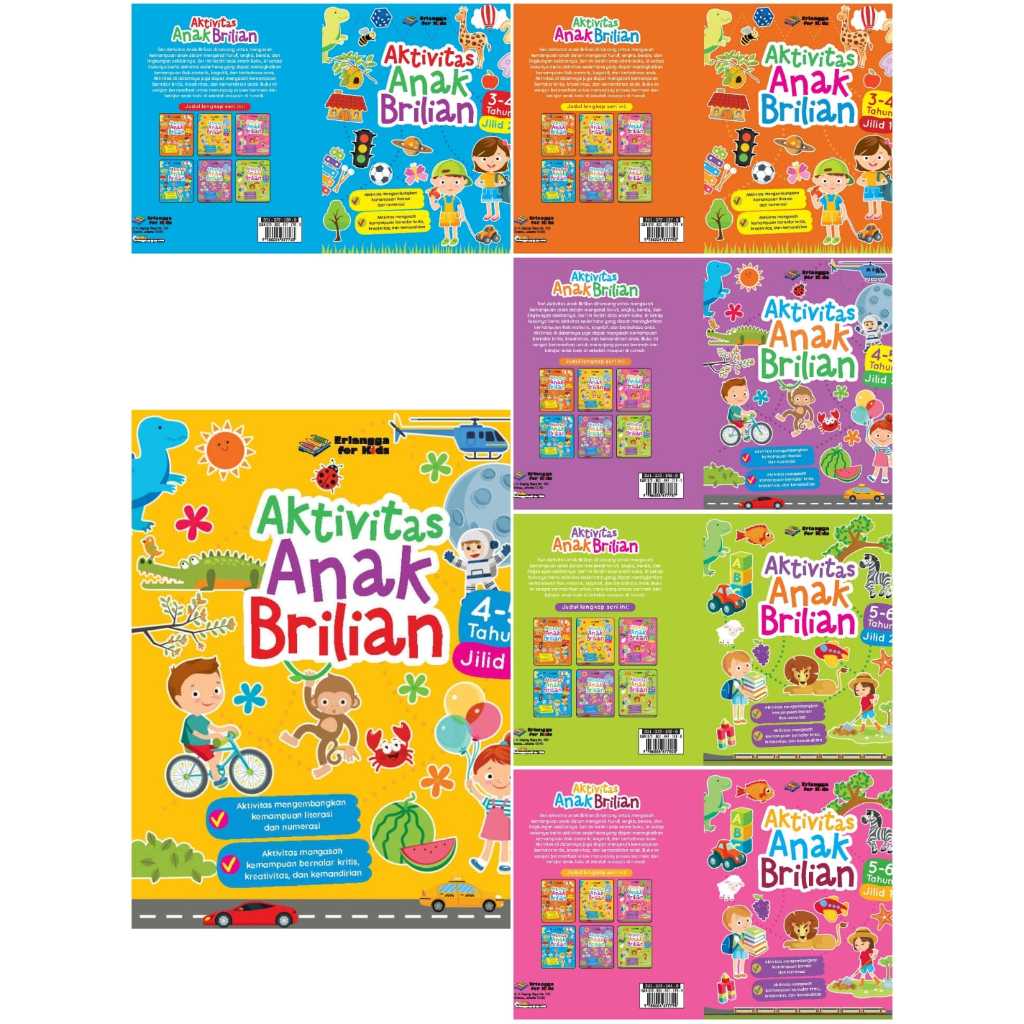 Origina Buku TK PAUD Kelompok A dan B Aktivitas Anak Kreatif Penerbit Erlangga For Kids