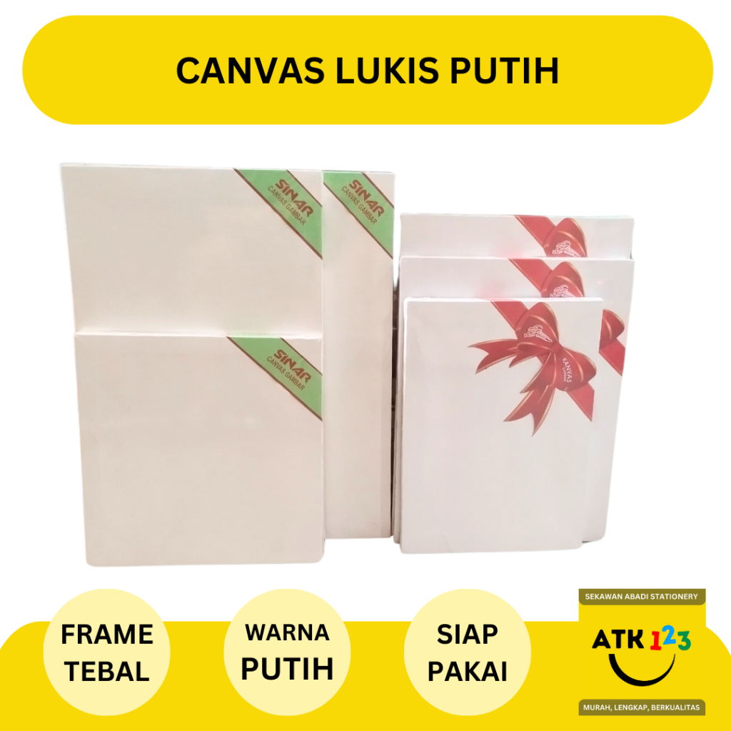 

Canvas Lukis Kanvas Putih Medium Size 30x30 / 25x35 /30x40