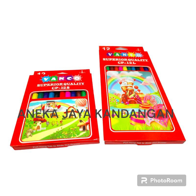 

(1 set) Pensil warna vanco panjang 12 warna