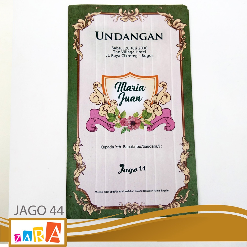 Blangko Undangan Jago 44 Hemat Berkualitas