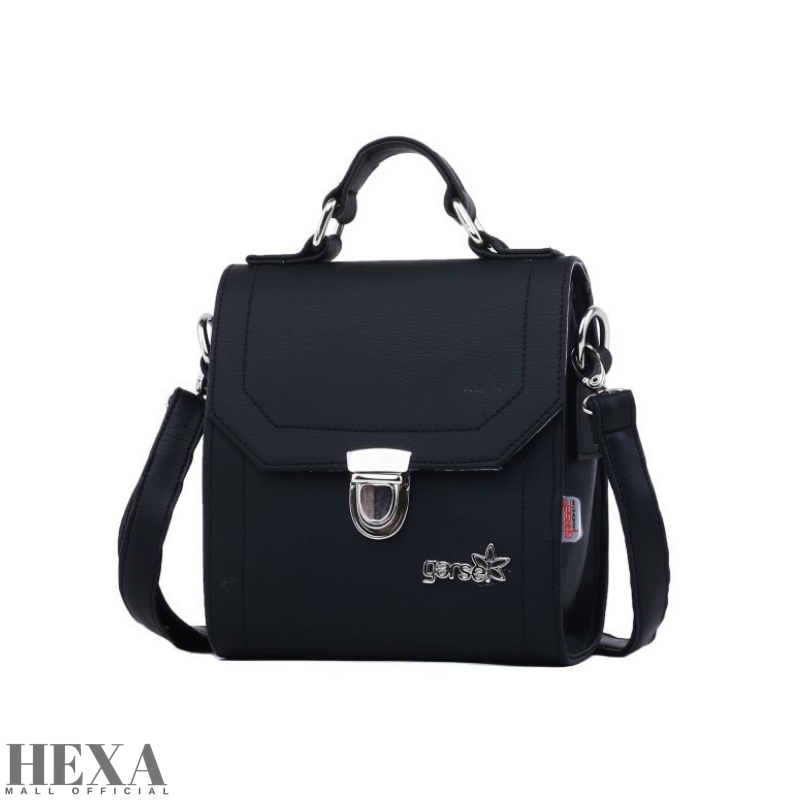 Tas Wanita Handbag Selempang Tali Kecil Pesta Elegan Hitam Premium