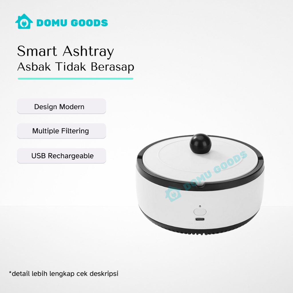 DM 017 - Smart Ashtray / Asbak Pintar /  / Tempat Abu Rokok Otomatis Tanpa Asap / Air Purifier Filte