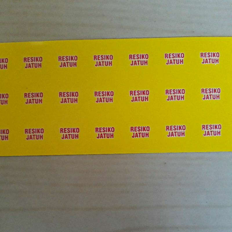 

Stiker Label Resiko Jatuh Bulat