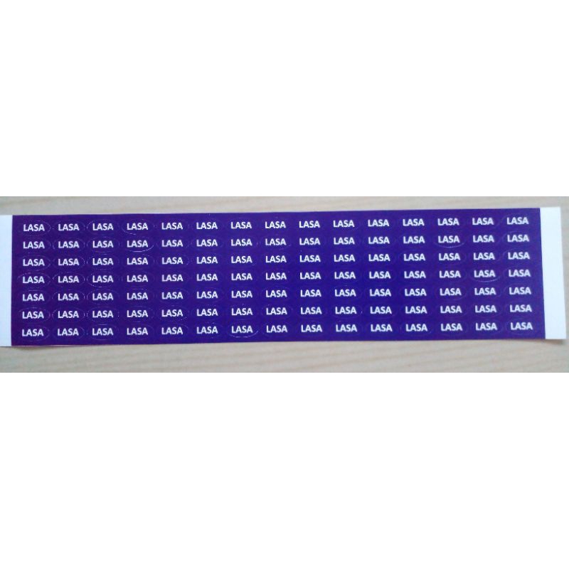 

Stiker Label Lasa Biru Oval.