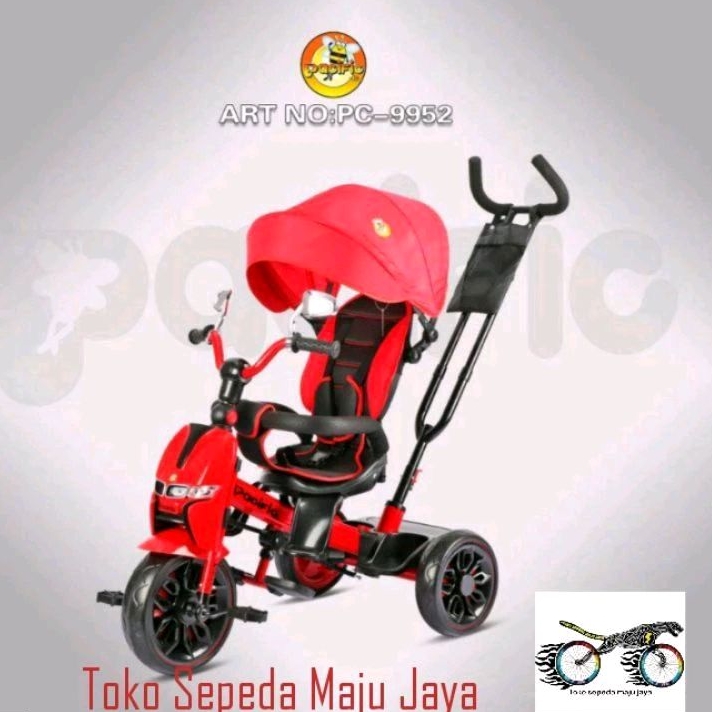 Sepeda anak roda tiga 3 Tricycle merk Pacific 9952 Stroller stroler Murah Bagus Berkualitas