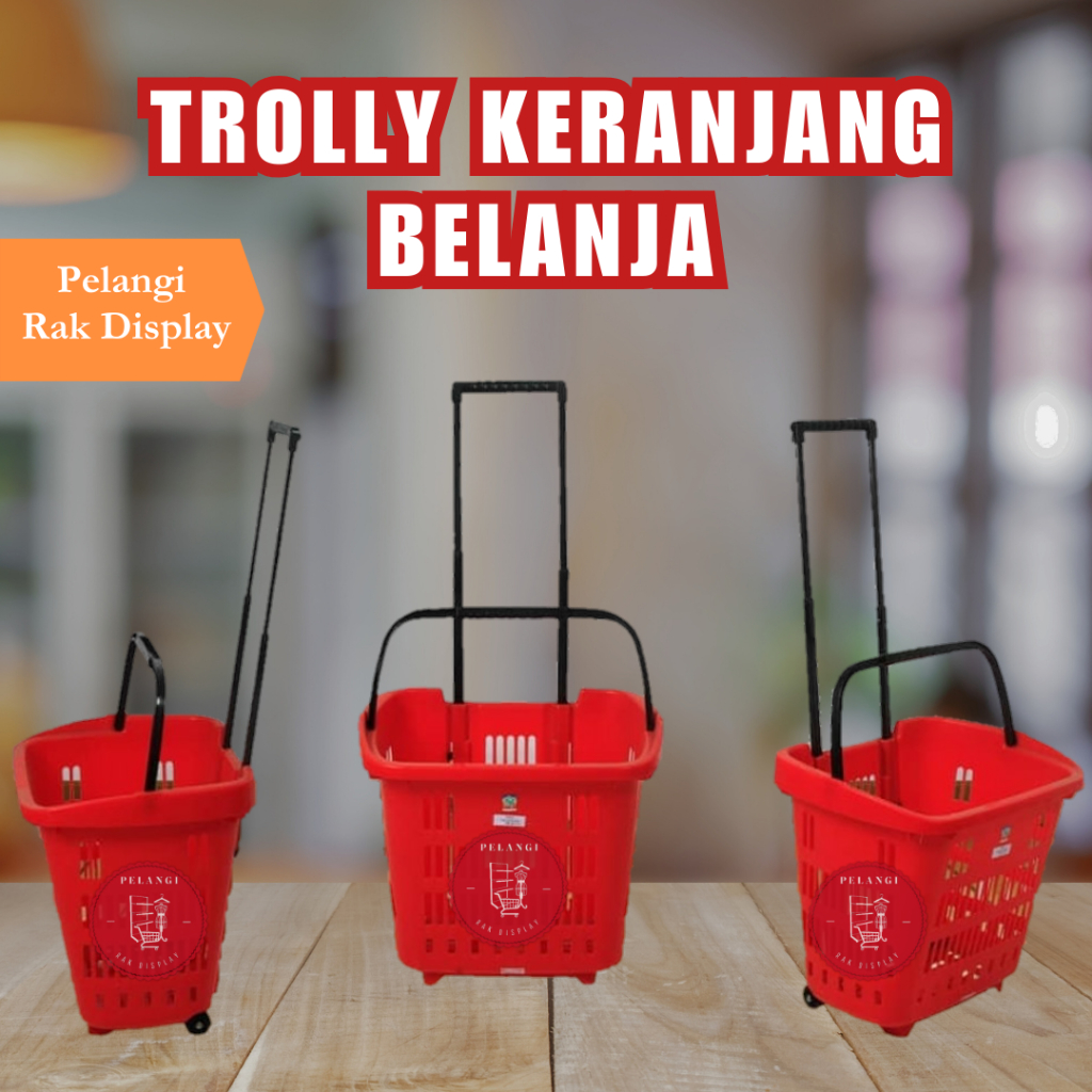 TROLI KERANJANG BELANJA / Keranjang Supermarket / Keranjang Belanja / Trolley Supermarket